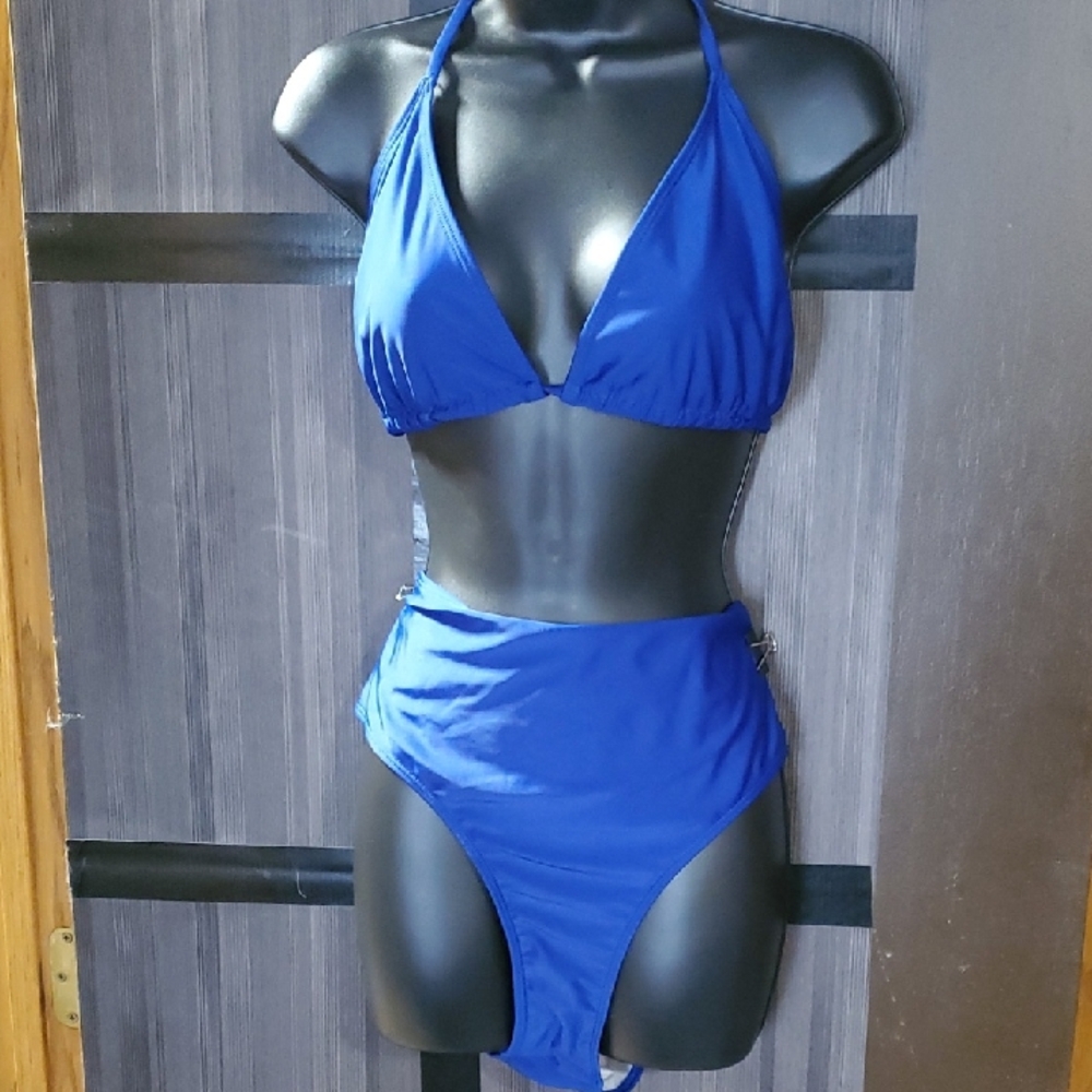 Blue  "Hot" Women's Halter Bikini